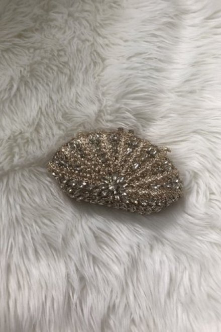 Gold Clutch and White & Gold accessories