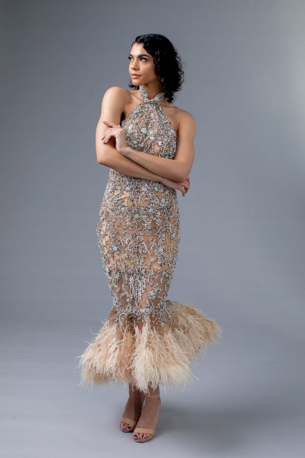 Bling Albina Dyla Halter Neck Dress Size 6