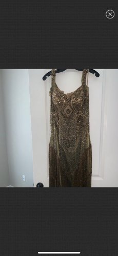 Beaded Fringe Bling Reception Gown