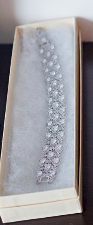 Bridal Boutique (NYC) Crystal Silver Bracelet 