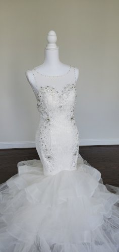 Beautiful Bride Ivory  Mermaid Wedding Dress