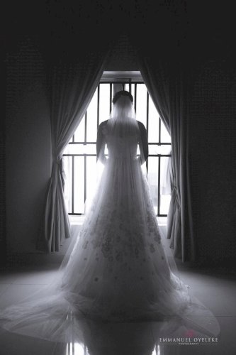 Augusta Jones Vicki Wedding Dress with Blush Floral Appliqué & Veil