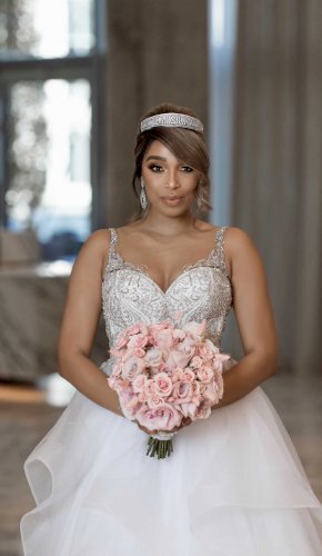 Ashley & Justin Ivory Wedding Dress 10575