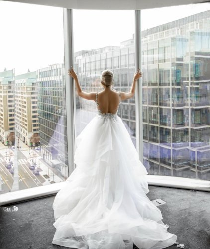 Ashley & Justin Ivory Wedding Dress 10575