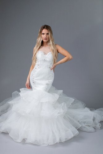 Beautiful Bride Ivory  Mermaid Wedding Dress