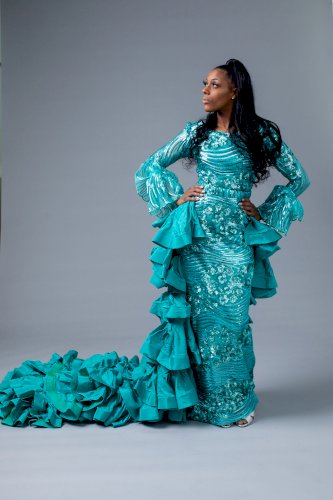 Turquoise Sequin Mermaid Dress